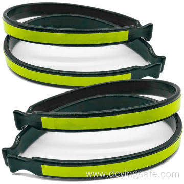 reflective high visibility plastic bicycle trousers clip